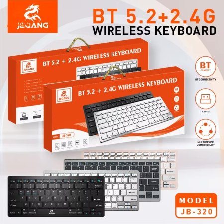 Jeqang bt5.2+2.4G wireless keyboard كيبورد لاسلكي بلوتوث و usb